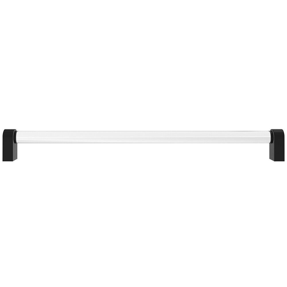 18" (457mm) Centers Appliance Pull in Matte Black and Clear Acrylic