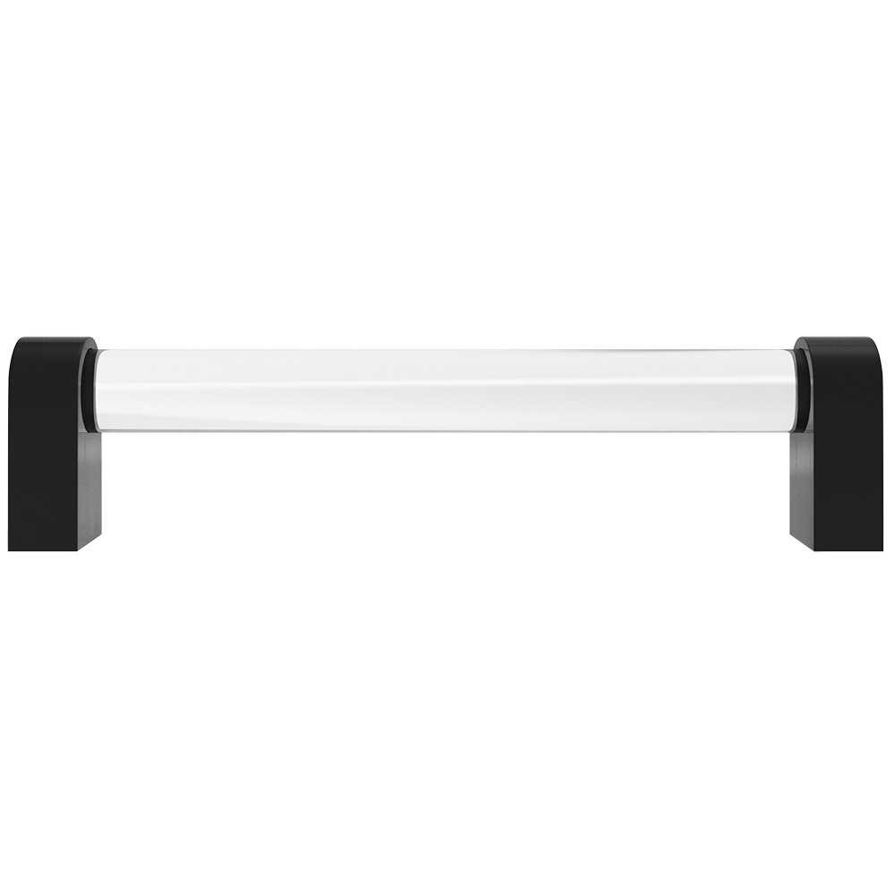 5" (128mm) Centers Cabinet Pull in in Matte Black and Clear Acrylic