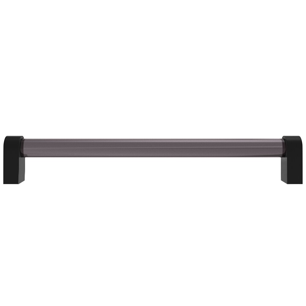 8" (203mm) Centers Cabinet Pull in in Matte Black and Smoke Acrylic