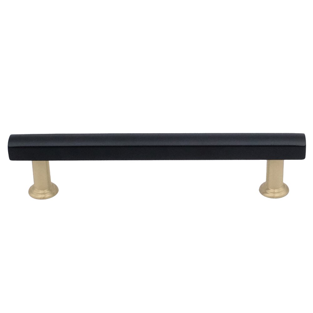 5" (128mm) Centers Cabinet Pull in Matte Black and Satin Brass