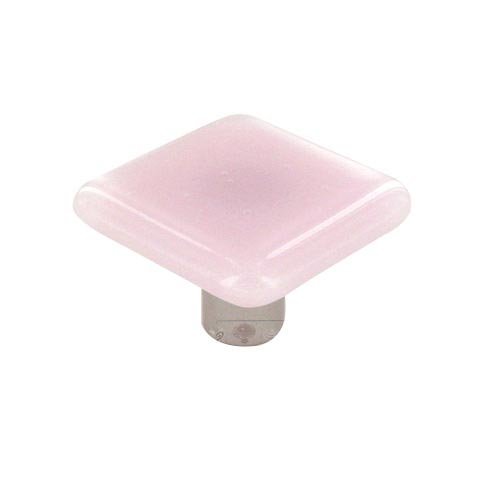 1 1/2" Knob in Petal Pink with Aluminum base