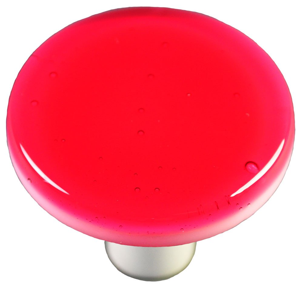 1 1/2" Diameter Knob in Light Pink with Black base
