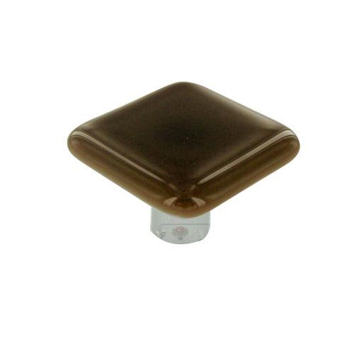 1 1/2" Knob in Tan with Aluminum base