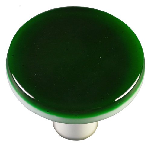 1 1/2" Diameter Knob in Kelly Green with Black base