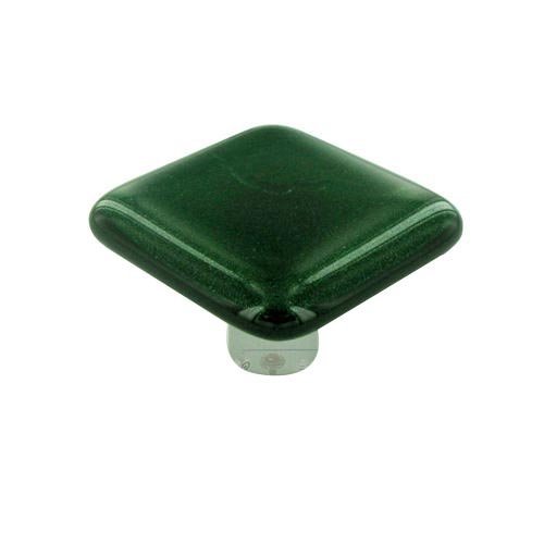 1 1/2" Knob in Metallic Green with Aluminum base