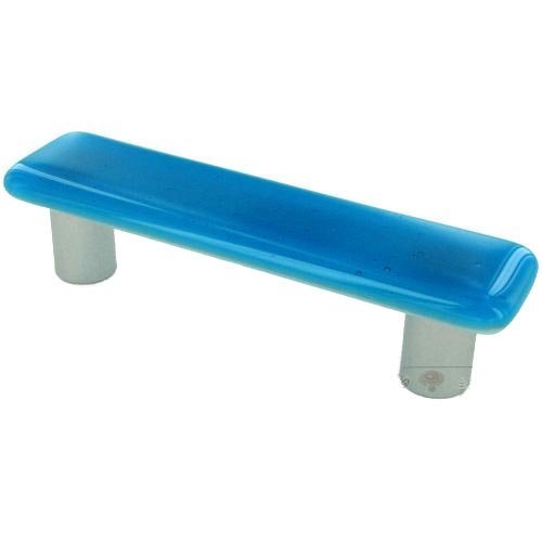 3" Centers Handle in Turquoise Blue with Aluminum base