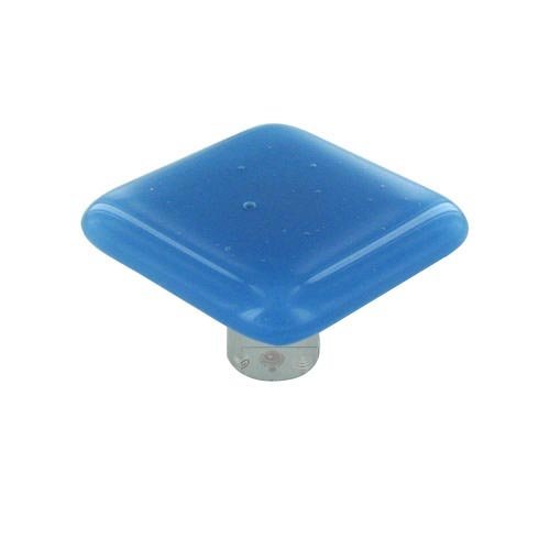 1 1/2" Knob in Egyptian Blue with Aluminum base