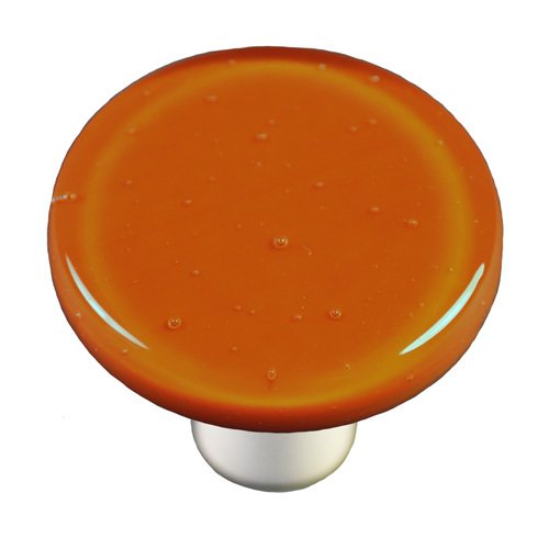 1 1/2" Diameter Knob in Burnt Orange with Black base