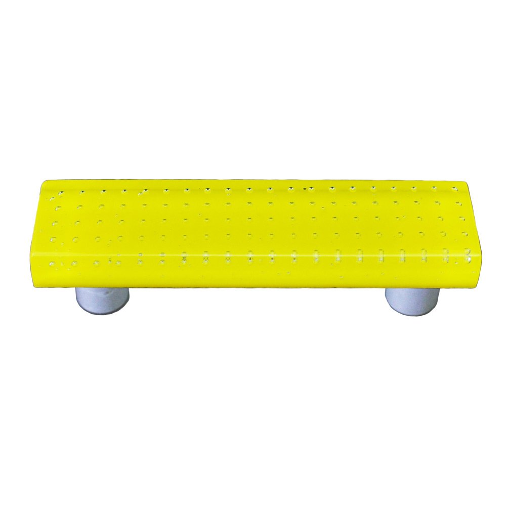 3" Centers Handle in Sunflower Yellow with Aluminum base