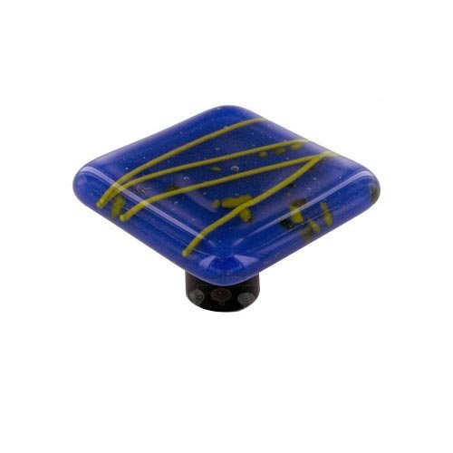 1 1/2" Knob in Yellow & Cobalt Blue with Aluminum base