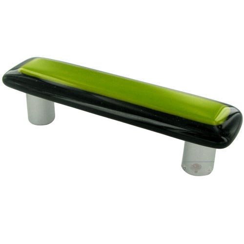 3" Centers Handle in Black Border & Spring Green with Aluminum base