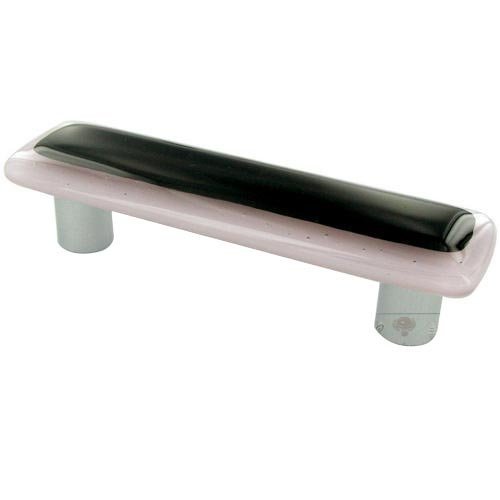3" Centers Handle in Petal Pink Border & Black with Aluminum base