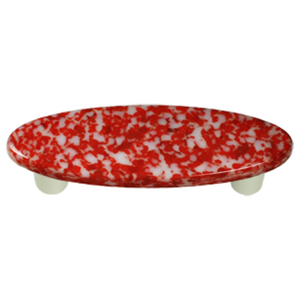 3" Centers Handle in Red & White with Aluminum base