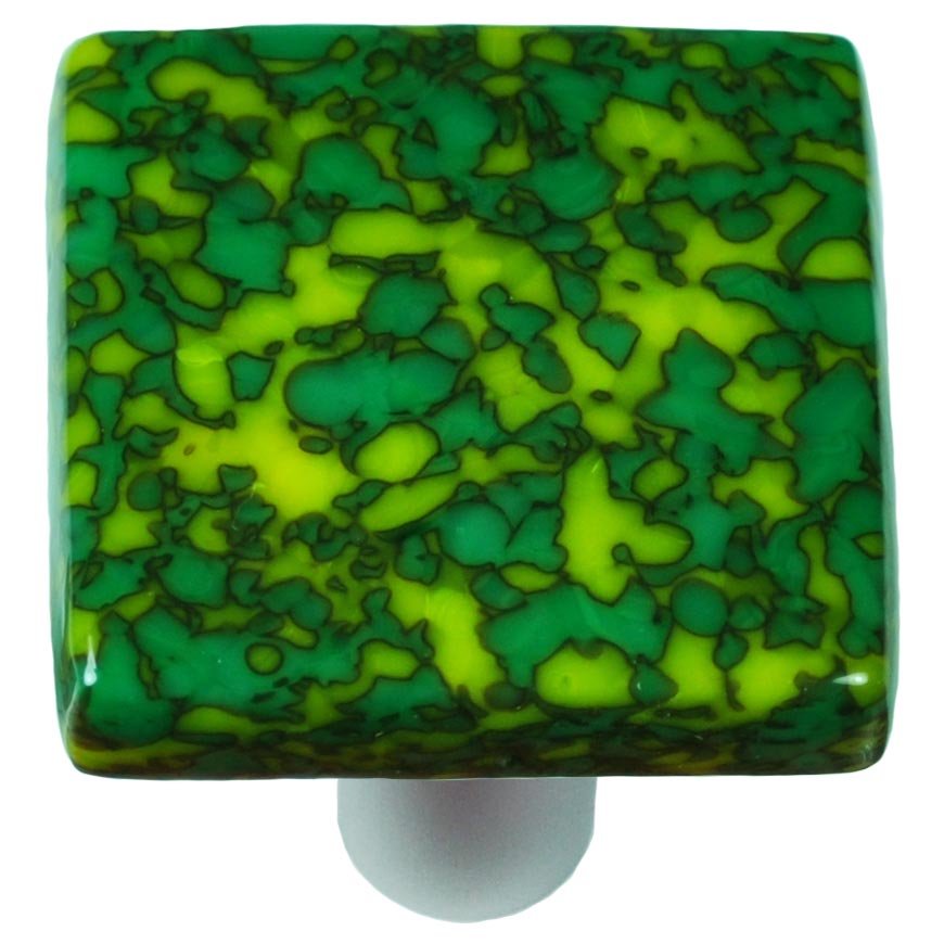 1 1/2" Knob in Sunflower Yellow & Jade Green with Black base