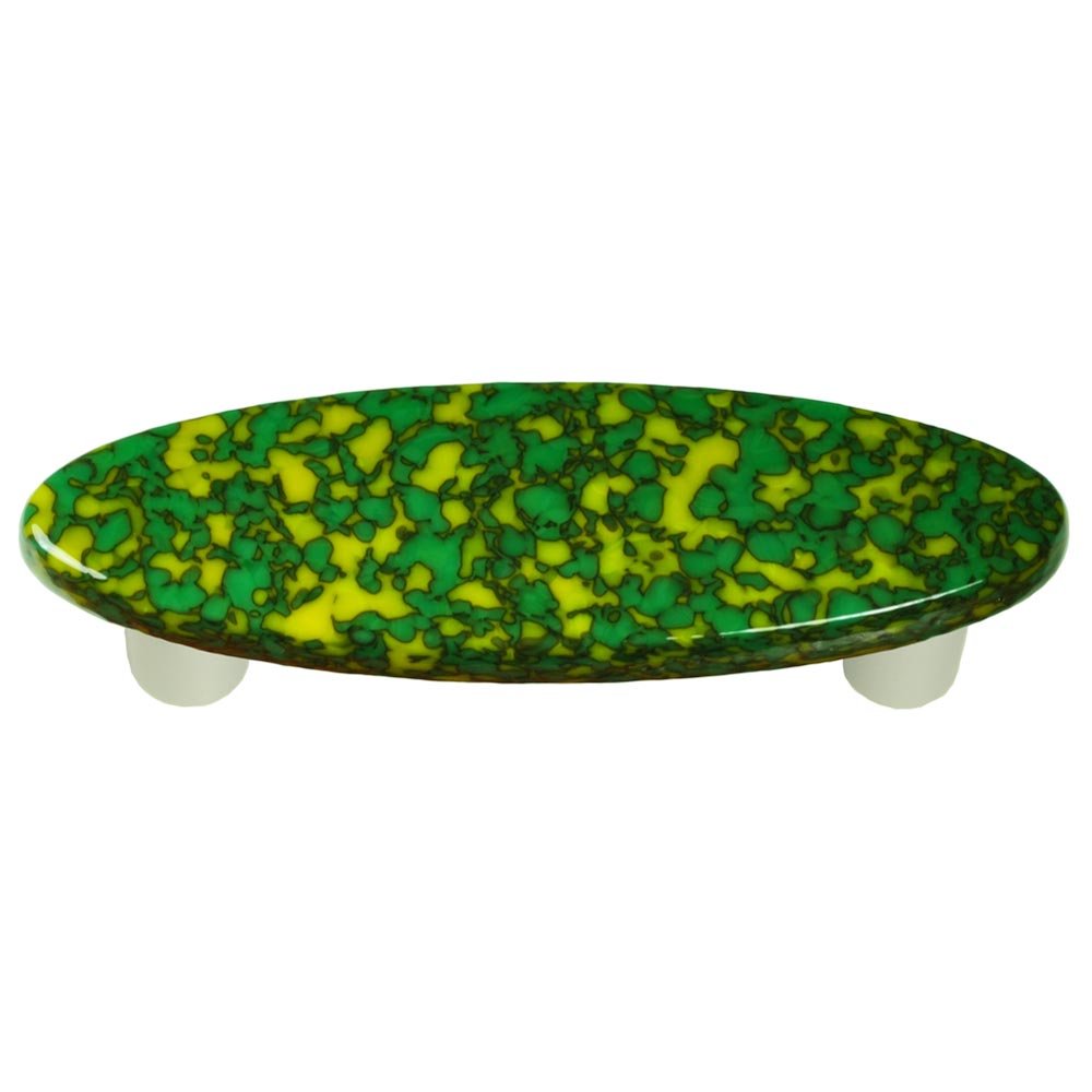 3" Centers Handle in Sunflower Yellow & Jade Green with Aluminum base