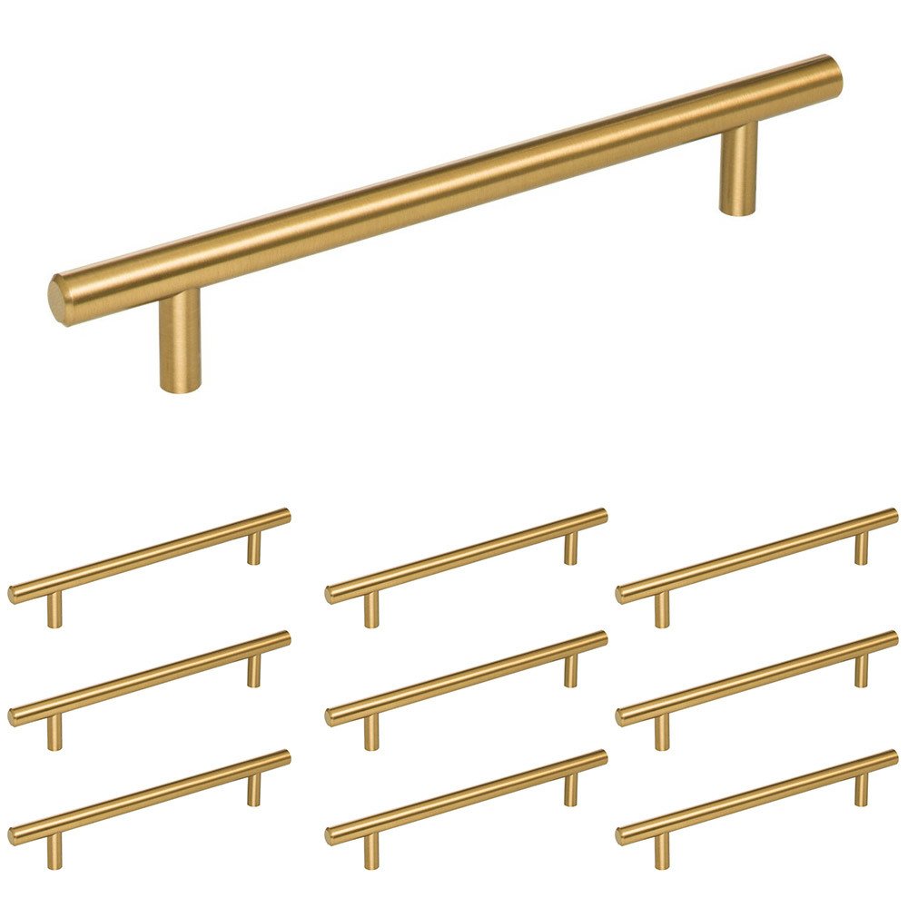 10 Pack of 160mm Centers Cabinet Pull in Satin Bronze