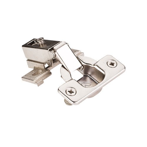 6-way Cam- Adjustable 125-Degree Face-Frame Hinge 1/2" Overlay With Dowels in Nickel