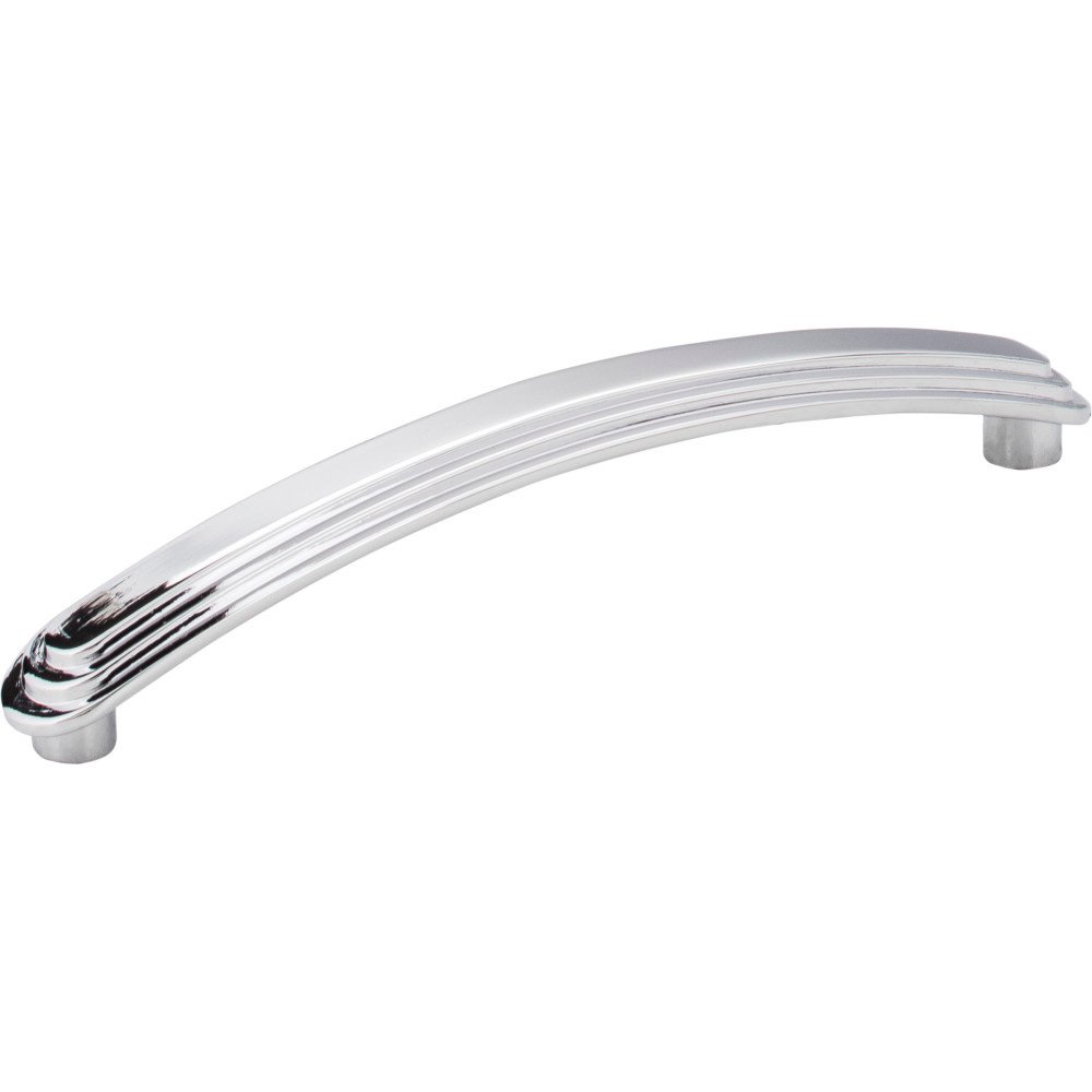 5 3/4" Overall Length Stepped Rounded Cabinet Pull in Polished Chrome
