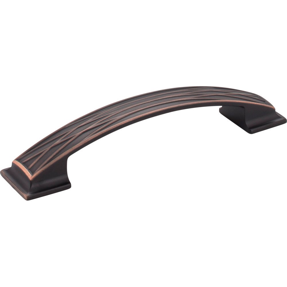 128mm Centers Lined Pillow Cabinet Pull in Brushed Oil Rubbed Bronze