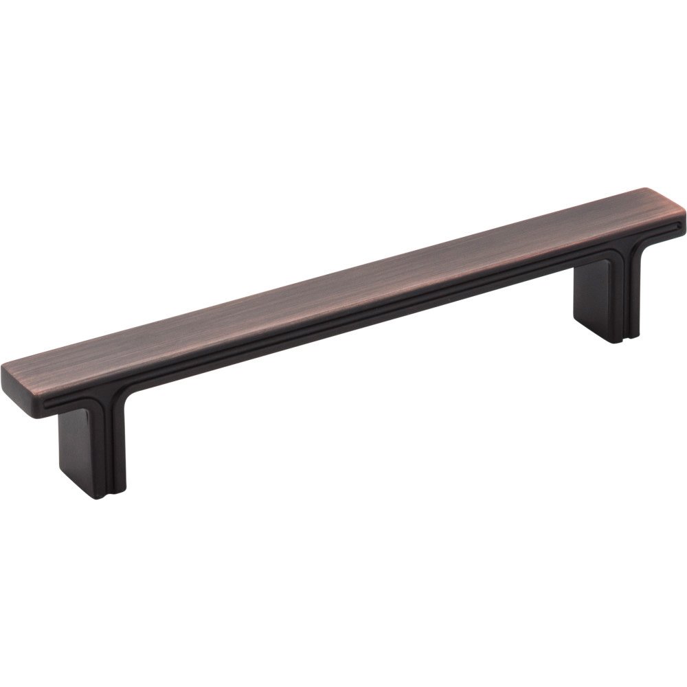 6 3/8" Overall Length Rectangle Cabinet Pull in Brushed Oil Rubbed Bronze