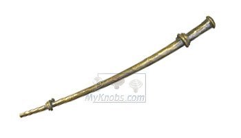 Curve Large Brass Handle in Light Antique Brass