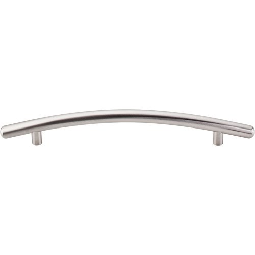 Curved 6 5/16" Centers Arch Pull in Brushed Satin Nickel