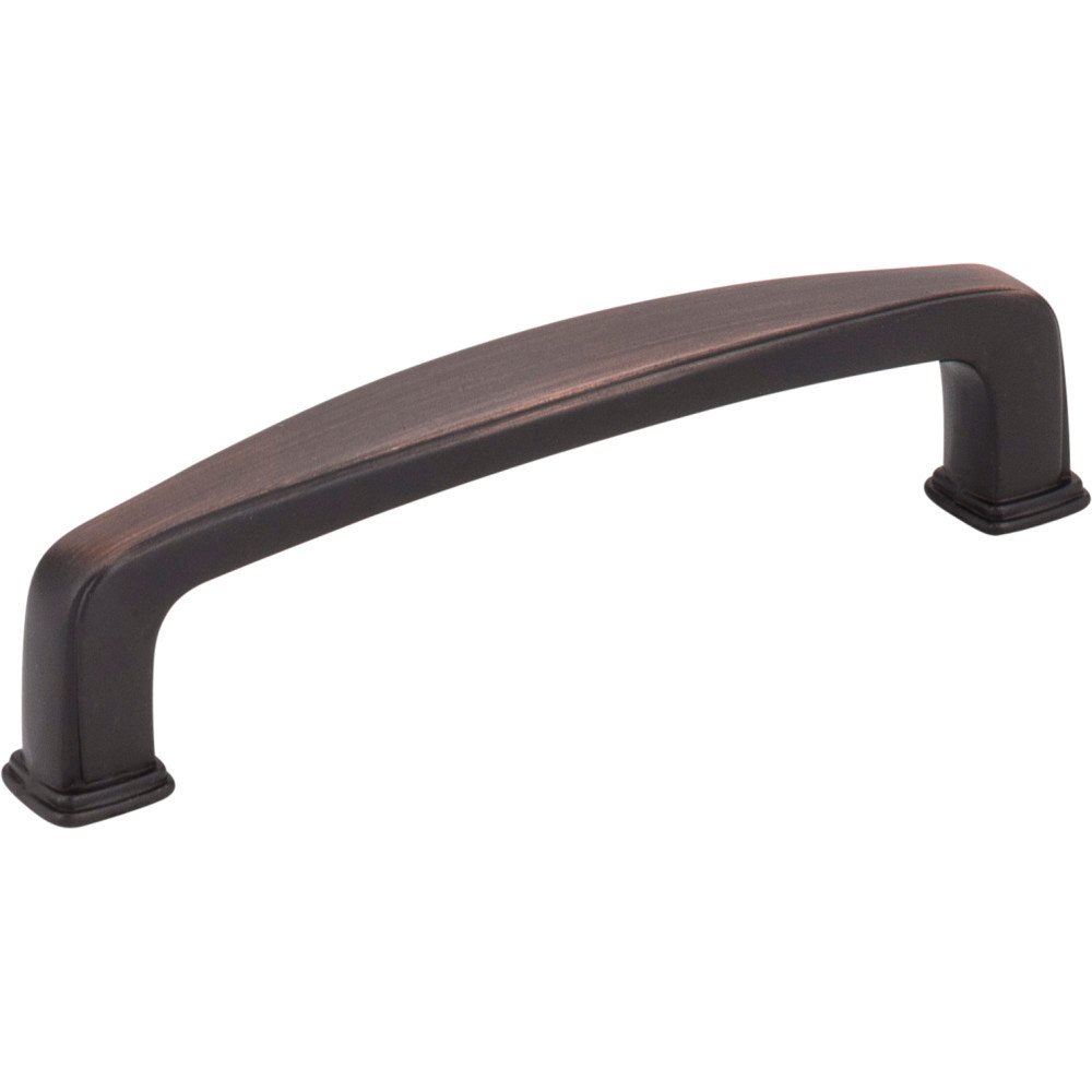 3 3/4" Centers Plain Square Pull in Brushed Oil Rubbed Bronze