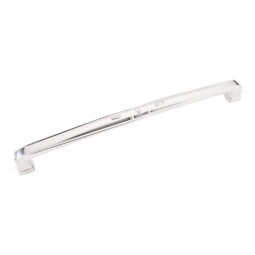 12" Centers Decorated Square Appliance Pull in Satin Nickel