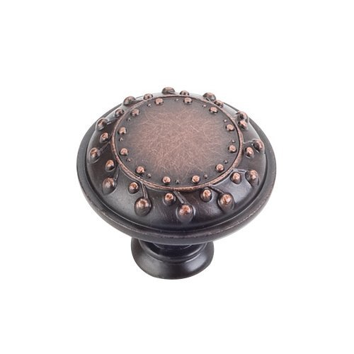 1 1/4" Diameter Nouveau Knob in Brushed Oil Rubbed Bronze