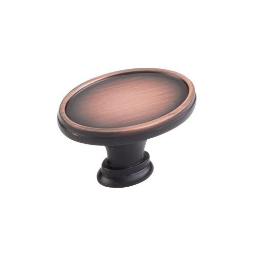 1 9/16" Smooth Oval Knob in Brushed Oil Rubbed Bronze