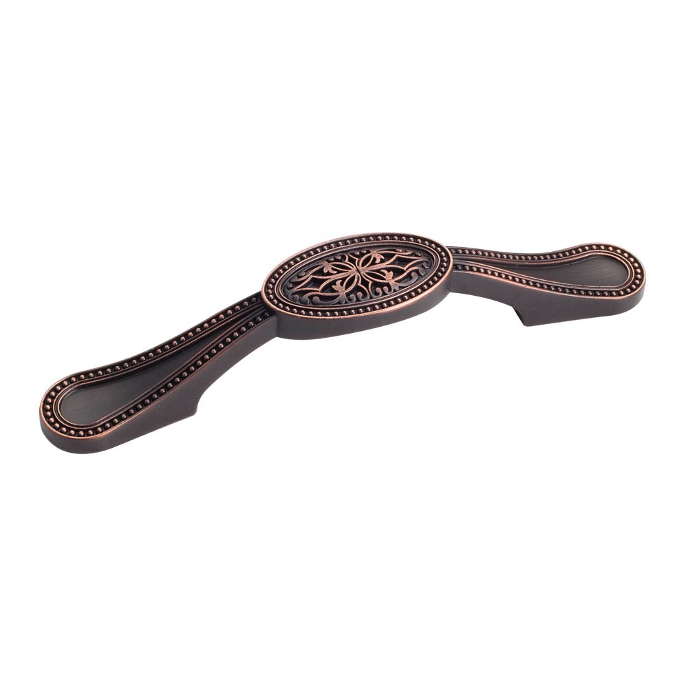 3 3/4" Centers Oval Filigree Pull in Brushed Oil Rubbed Bronze