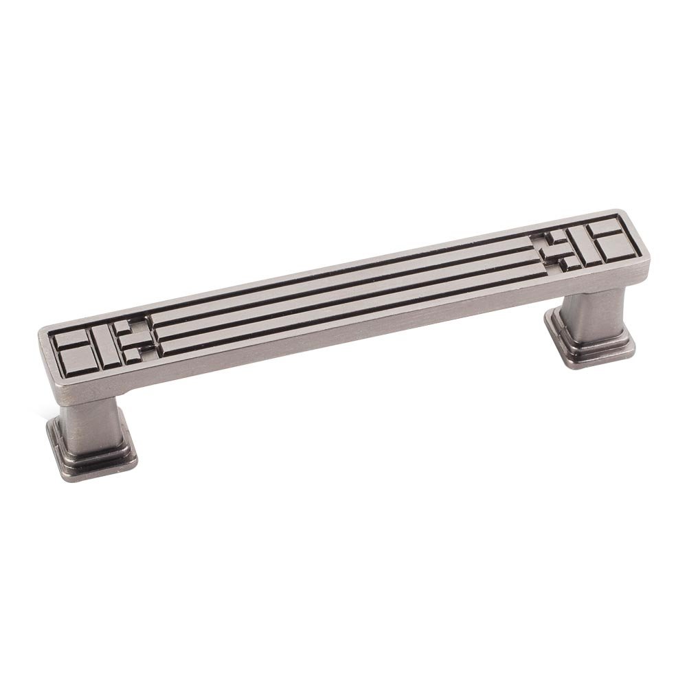 3 3/4" Centers Arts & Crafts Pull in Brushed Pewter