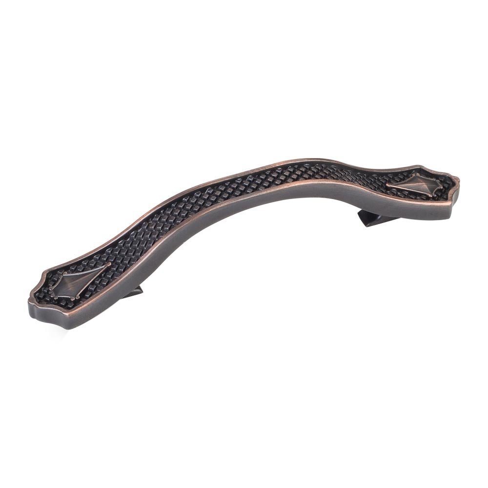 3 3/4" Centers Baroque Pull with Diamond Detail in Brushed Oil Rubbed Bronze