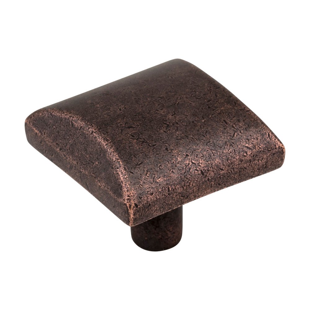 1 1/8" Square Cabinet Knob in Distressed Oil Rubbed Bronze