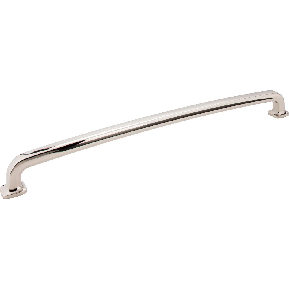 18" Centers Forged Look Flat Bottom Appliance Pull in Polished Nickel