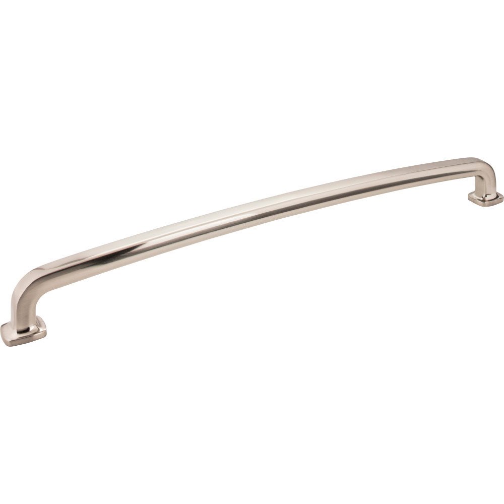 18" Centers Forged Look Flat Bottom Appliance Pull in Satin Nickel