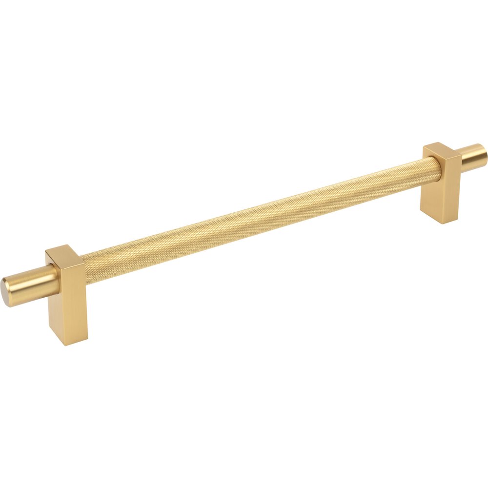 18" Centers Appliance Pull With Knurled Center in Brushed Gold
