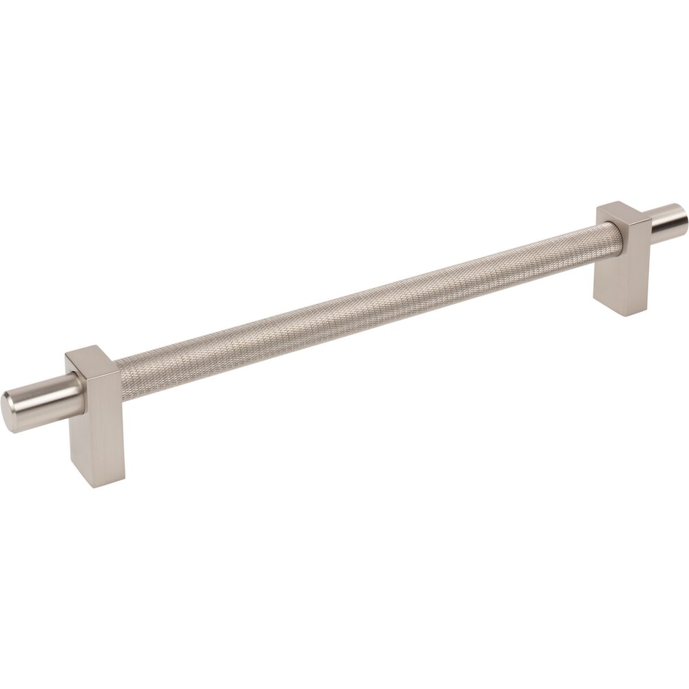 18" Centers Appliance Pull With Knurled Center in Satin Nickel