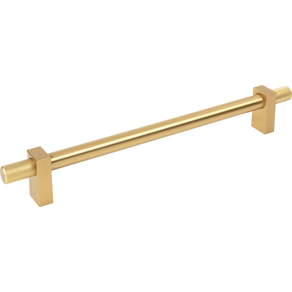 12" Centers Appliance Pull With Knurled Ends in Brushed Gold