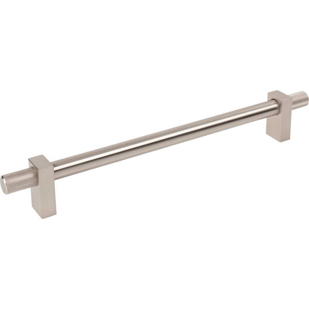 12" Centers Appliance Pull With Knurled Ends in Satin Nickel