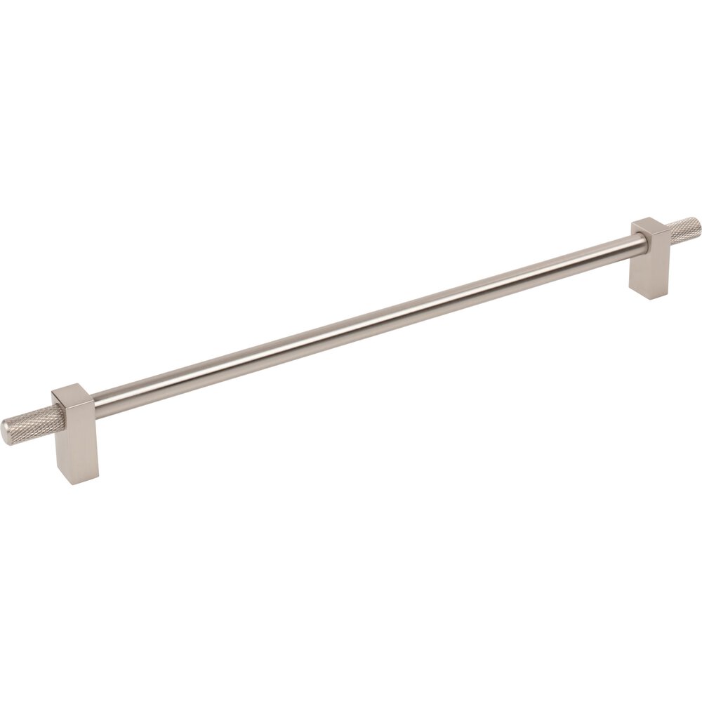 305mm Centers Bar Pull With Knurled Ends in Satin Nickel
