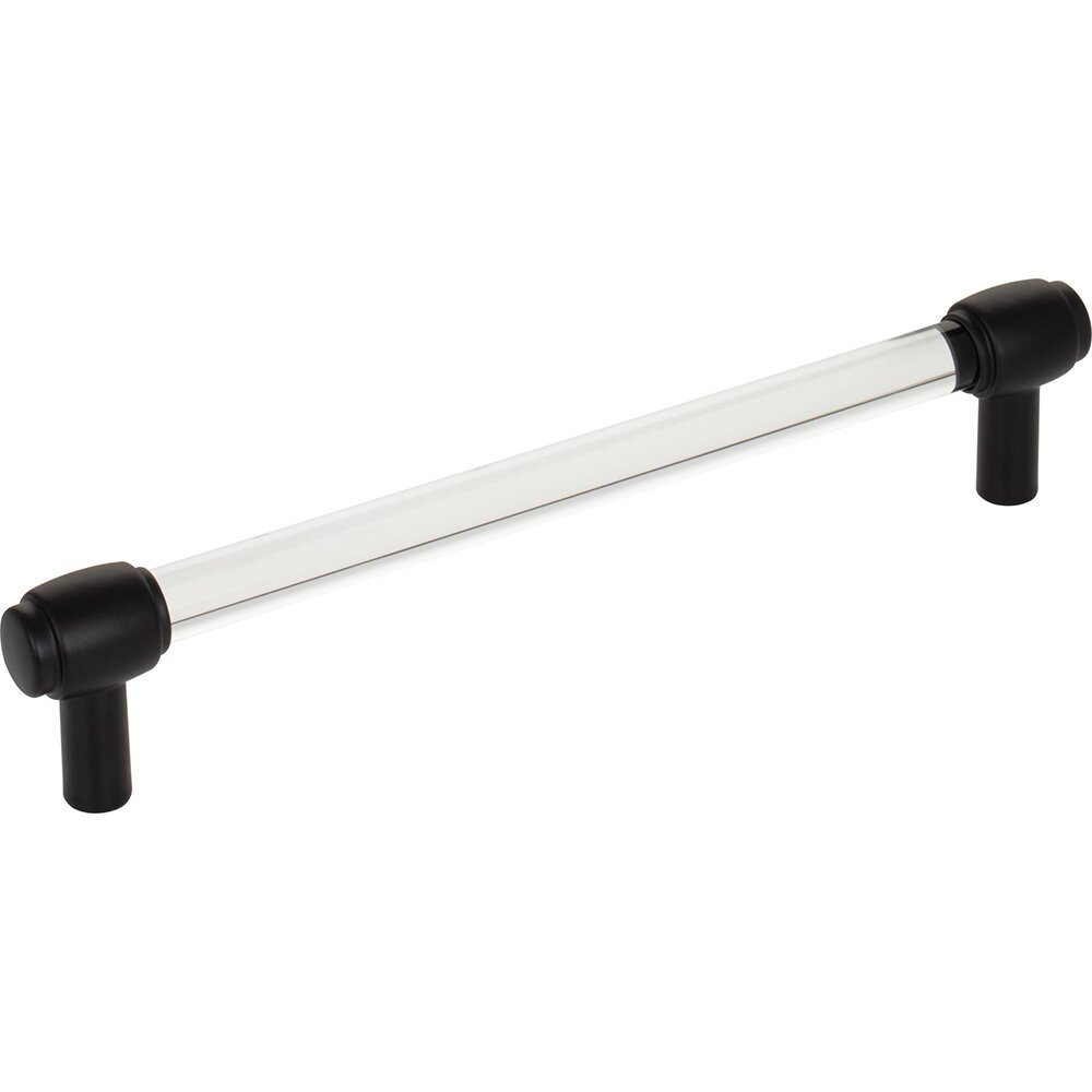 160 mm Center-to-Center Cabinet Bar Pull in Clear Acrylic and Matte Black