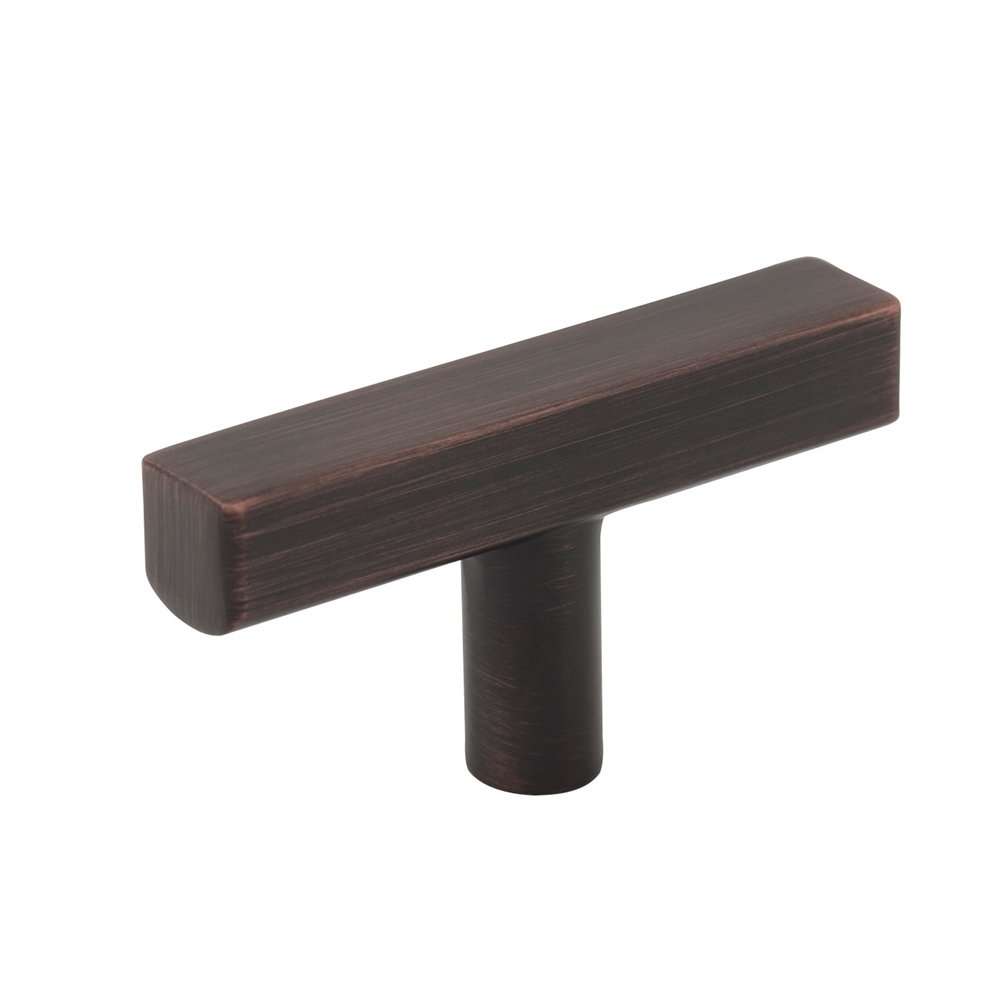 2 1/4" Long "T" Cabinet Knob in Brushed Oil Rubbed Bronze