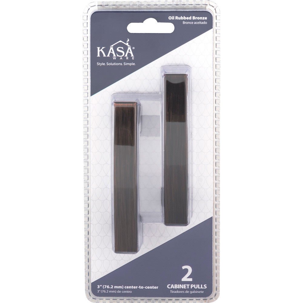 (2pc Pack) 3" Centers Cabinet Pull in Brushed Oil Rubbed Bronze
