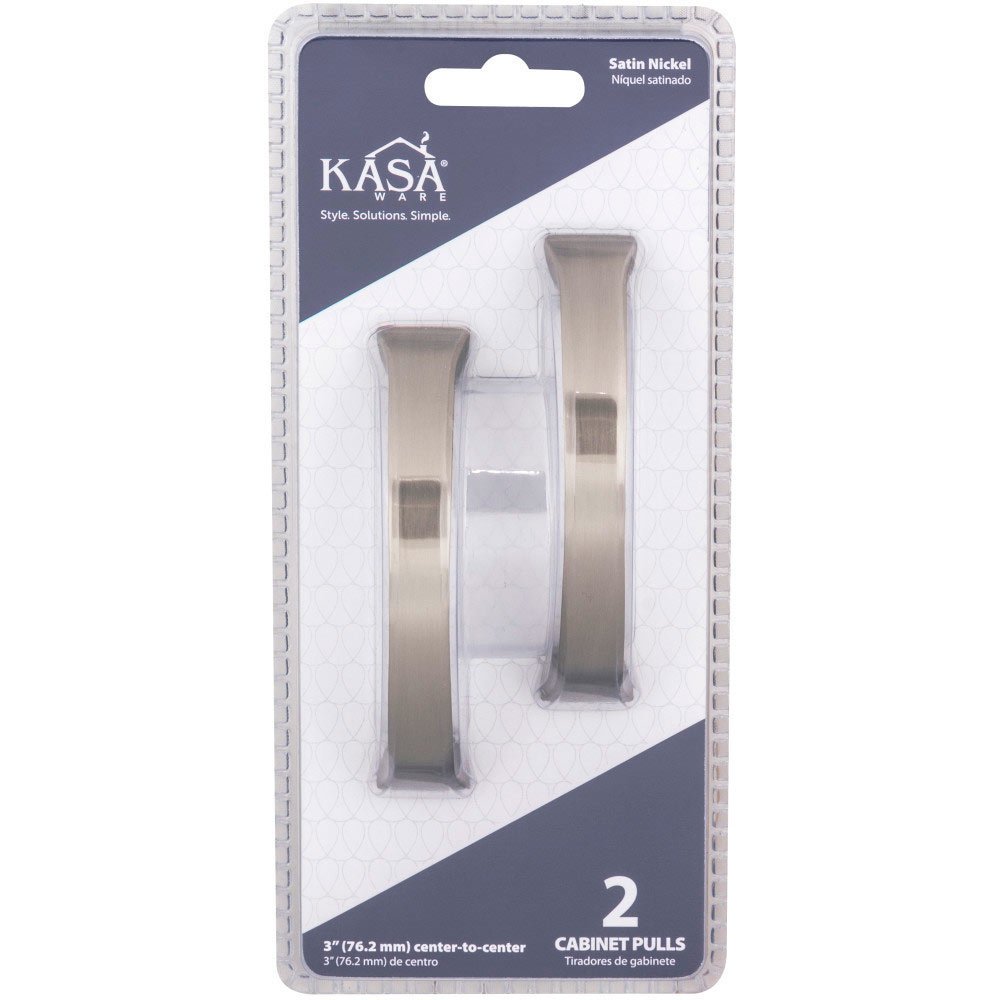 (2pc Pack) 3" Centers Cabinet Pull in Satin Nickel