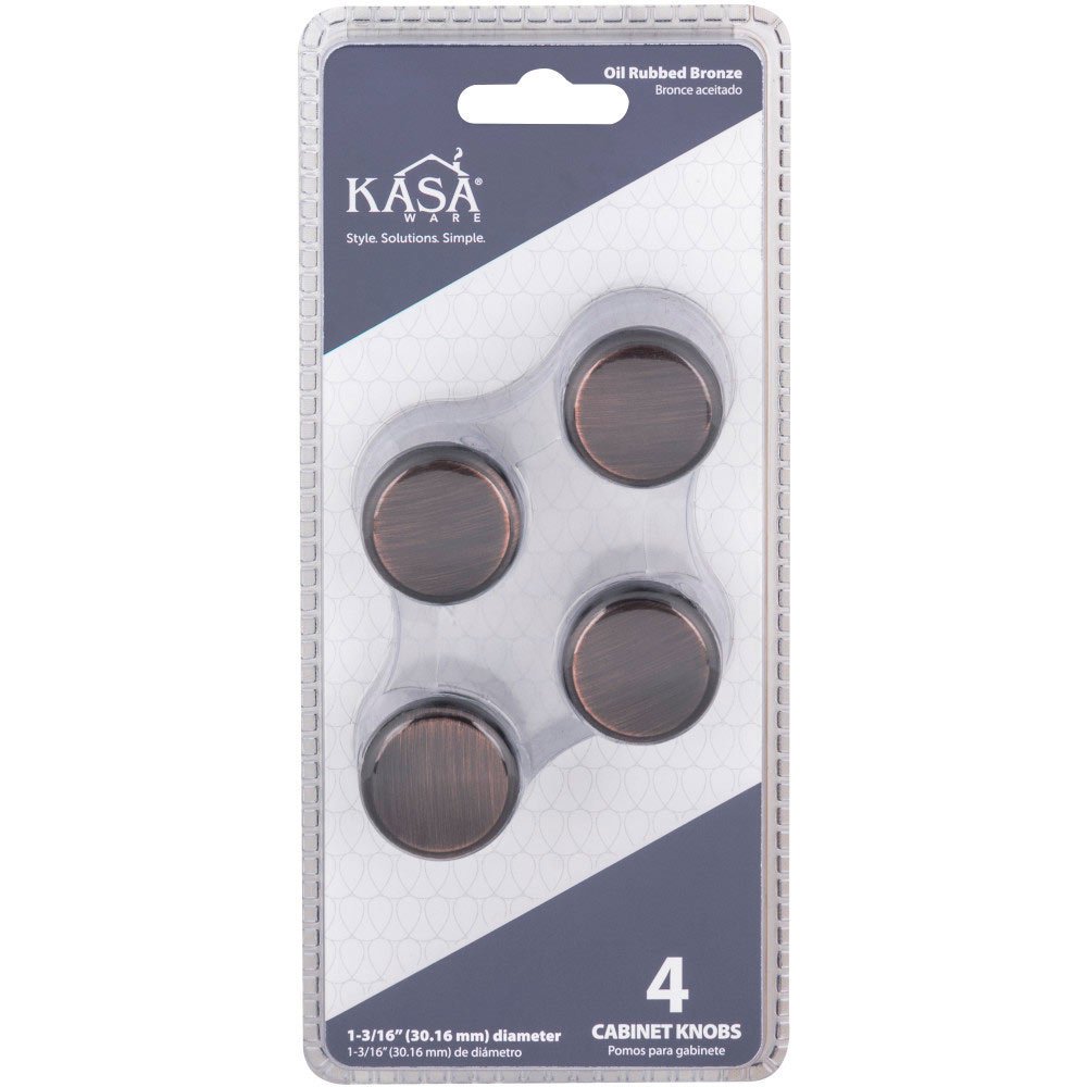 (4pc Pack) 1 3/16" Diameter Cabinet Knob in Brushed Oil Rubbed Bronze