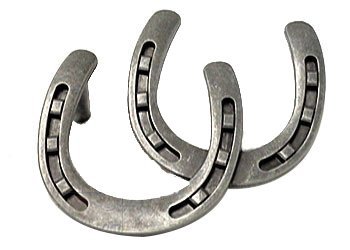 Double Horseshoe Pull in Antique Pewter