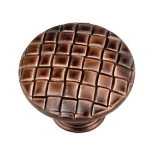 1 1/4" Cross-Hatch Knob in Venetian Bronze