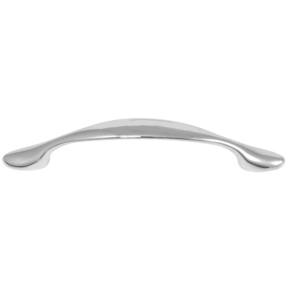 128mm Centers Large Spoonfoot Pull in Polished Chrome
