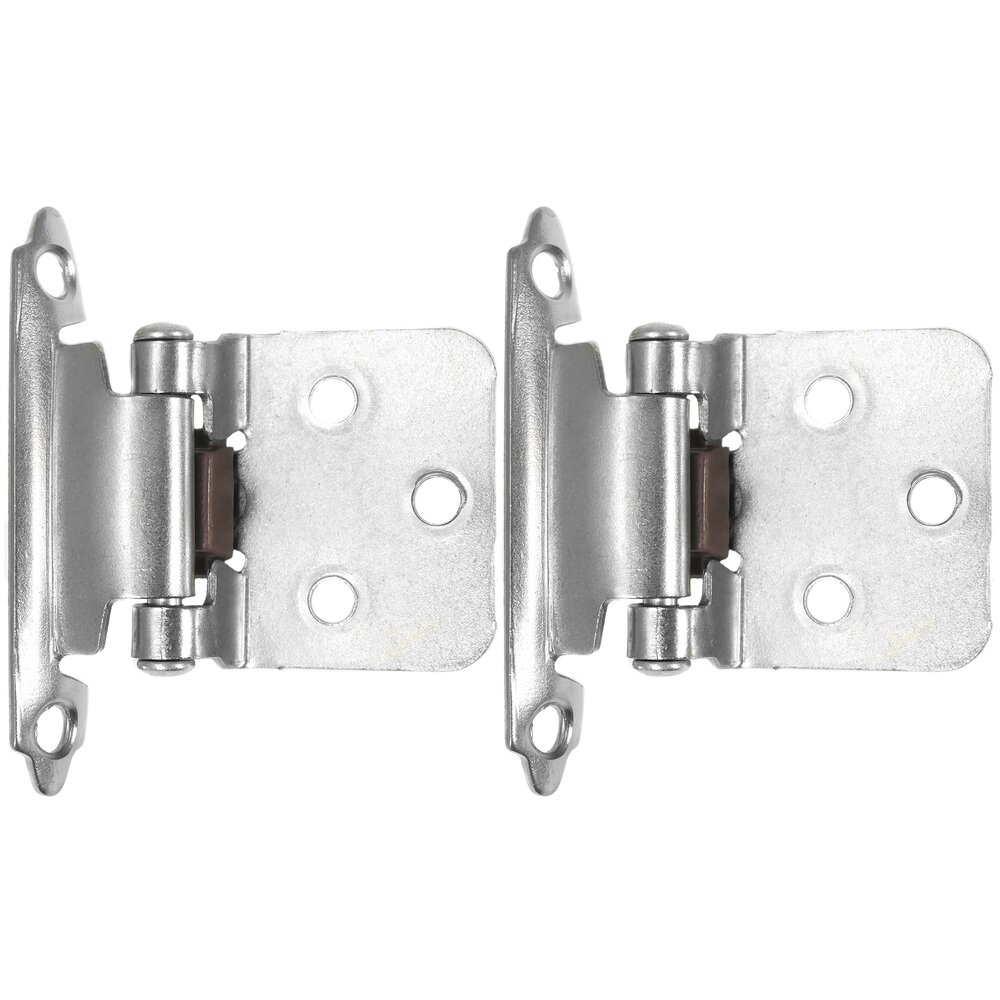 (Pair) No Inset Self-Closing Hinge in Polished Chrome